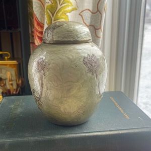 Vintage Solid Brass Ginger Jar/Urn